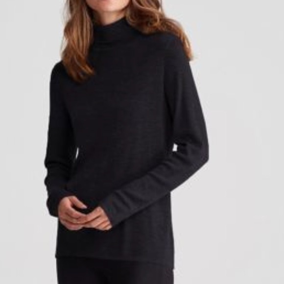NWT Eileen Fisher Lightweight Scrunch Neck Sweater - Picture 2 of 7